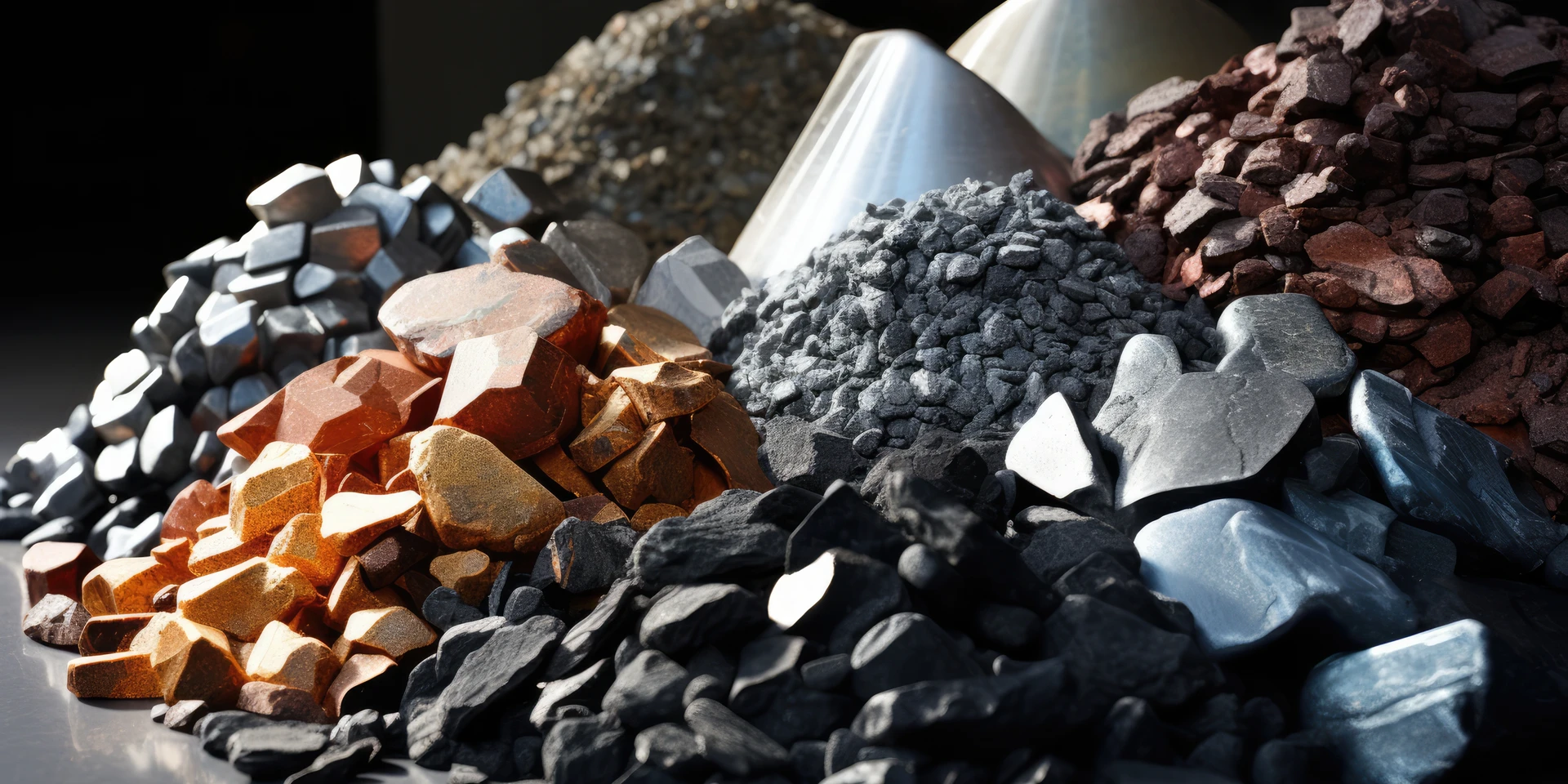 Piles Of Rare Earth Elements Mined And Refined