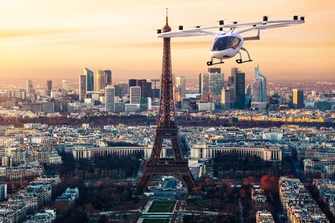 Volo City flies over Paris Rendering